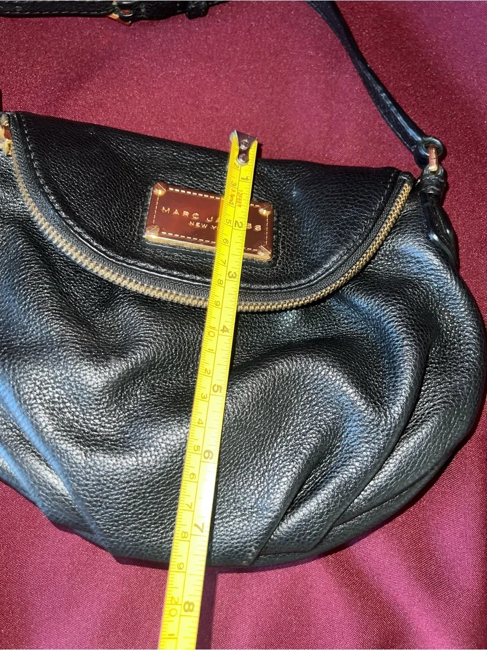 Marc Jacobs Black Pebbled Leather Crossbody Bag